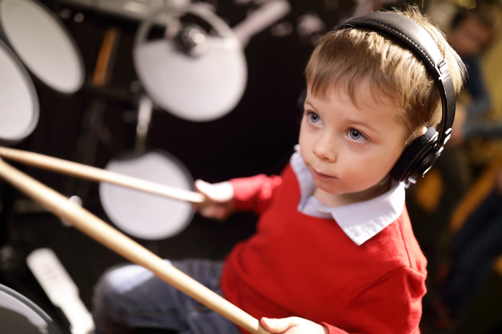 Little boy drumming