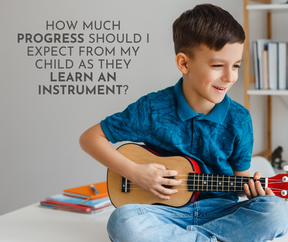 How much progress should I expect from my child as they learn an instrument?